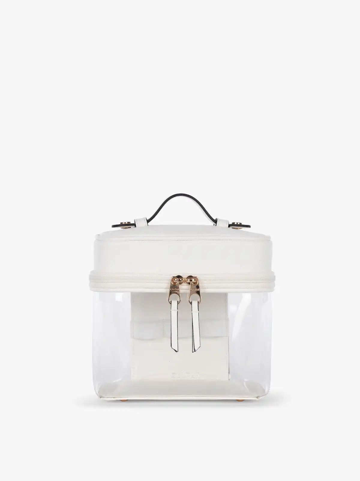 Clear Train Case with Top Compartment