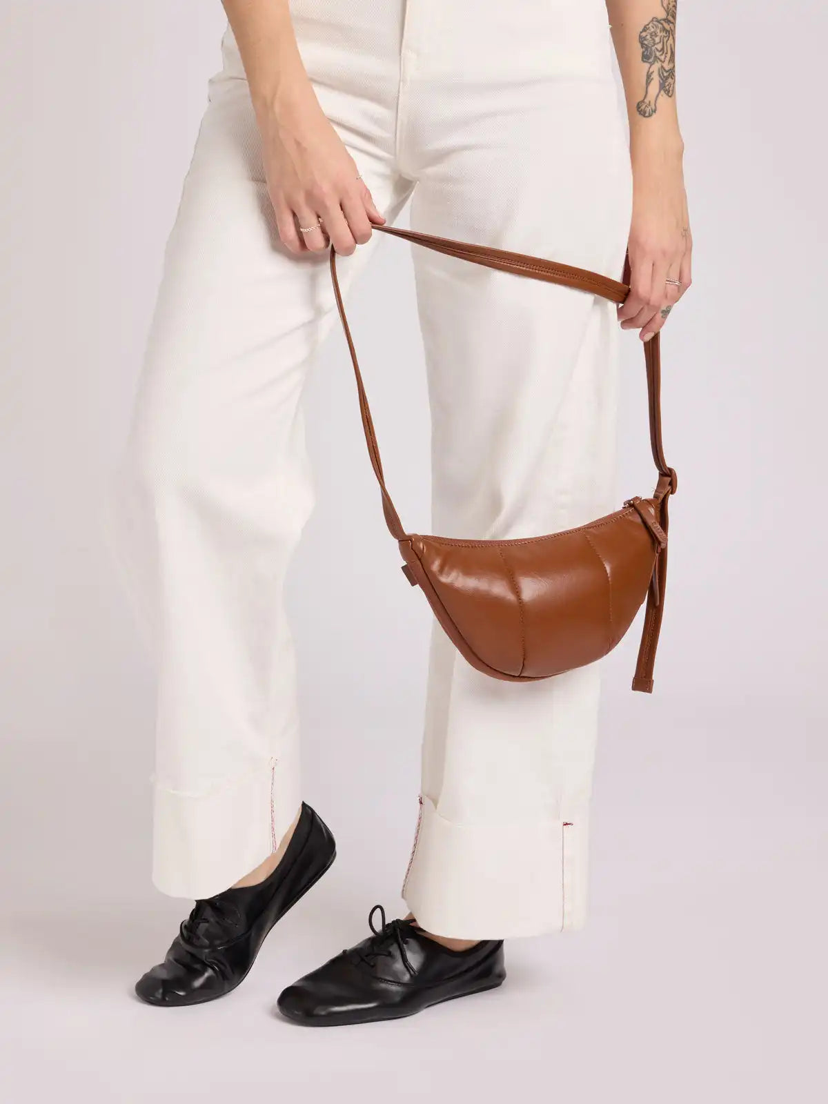 Luka Crescent Bag in Vegan Leather