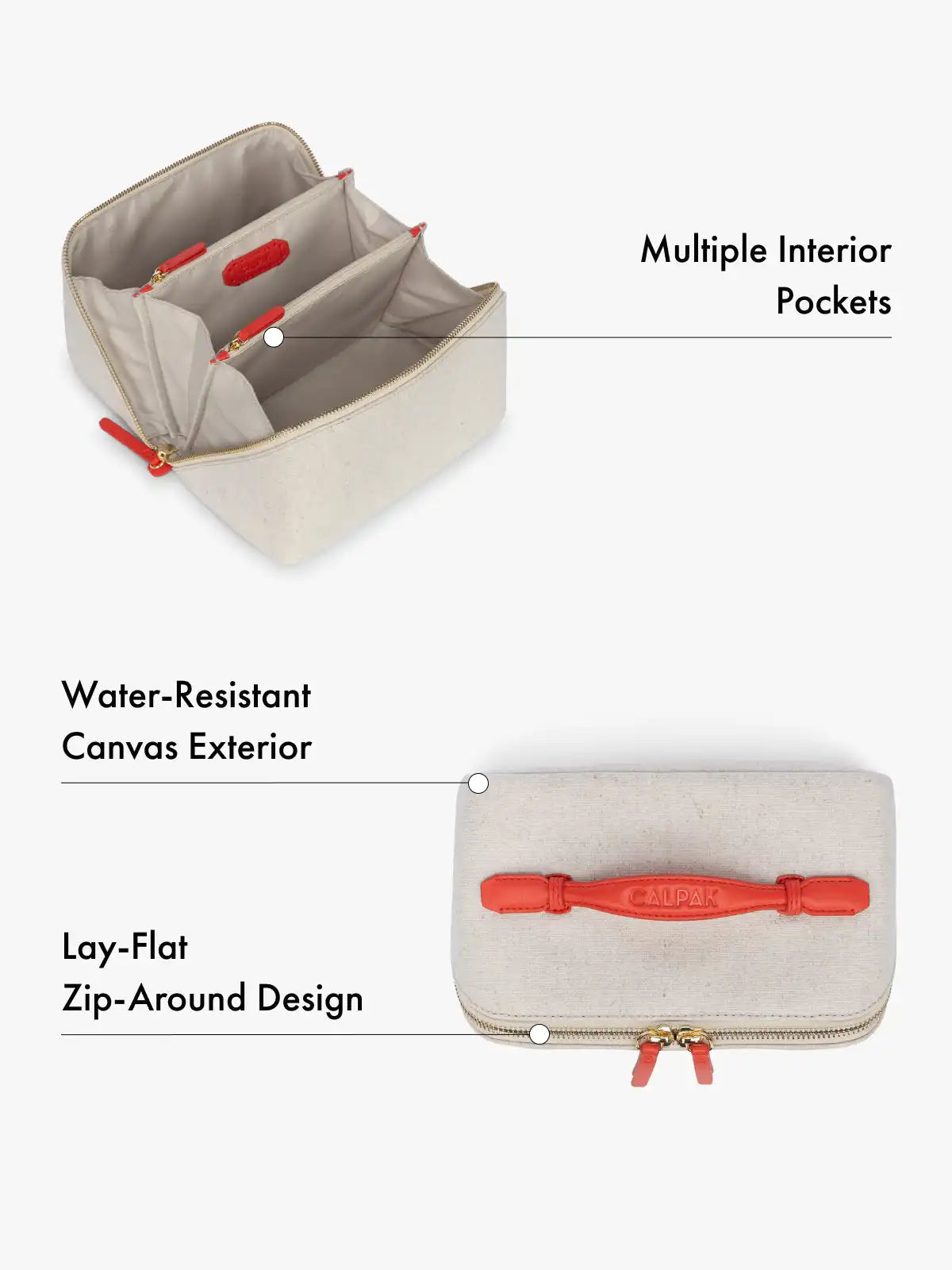 Colette Lay-Flat Canvas Toiletry Bag