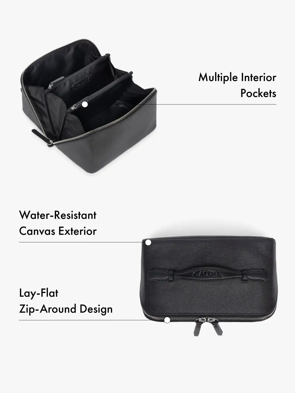 Colette Lay-Flat Canvas Toiletry Bag