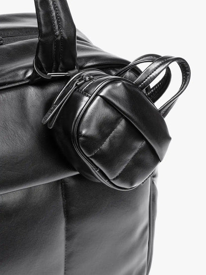 Luka Duffel Zip Bag Charm in Vegan Leather