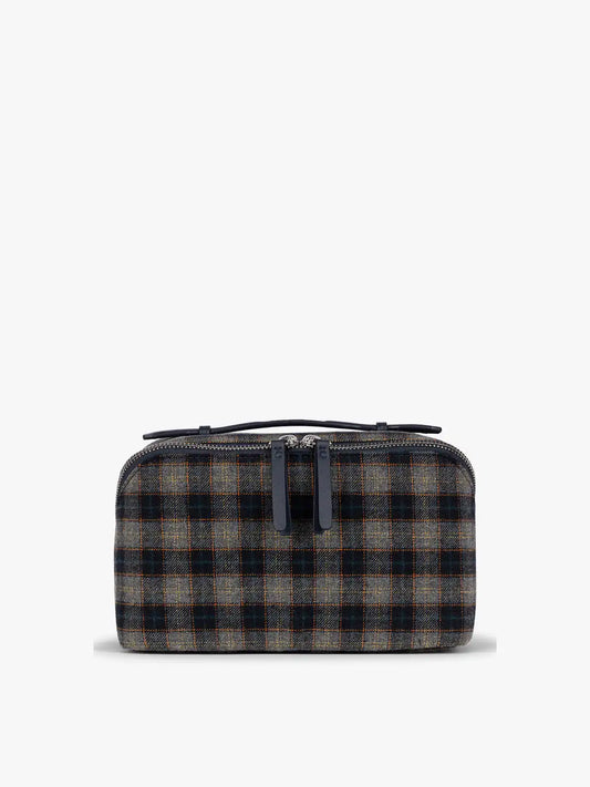 Colette Lay-Flat Toiletry Bag in Brushed Flannel
