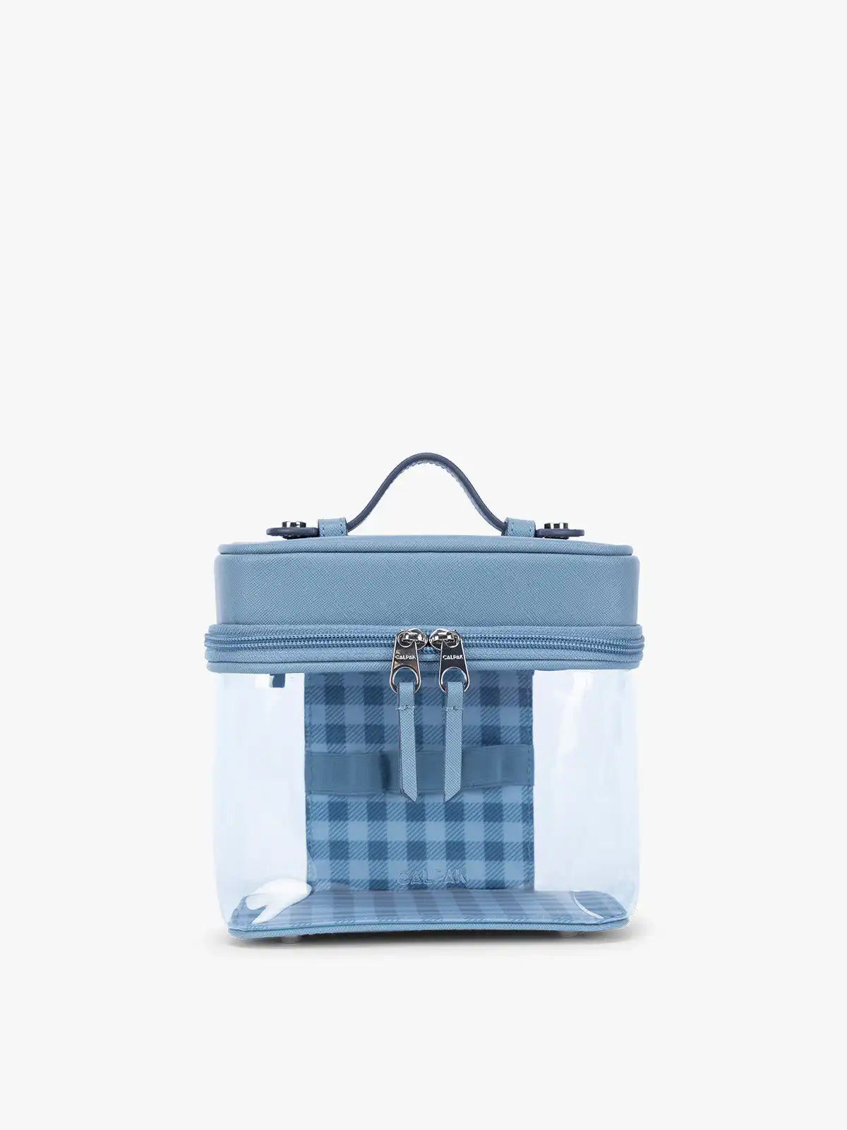 Clear Train Case with Top Compartment