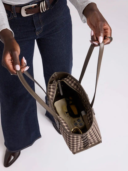 Colette Shoulder Tote in Brushed Flannel