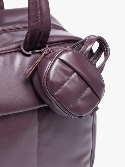 Luka Duffel Zip Bag Charm in Vegan Leather