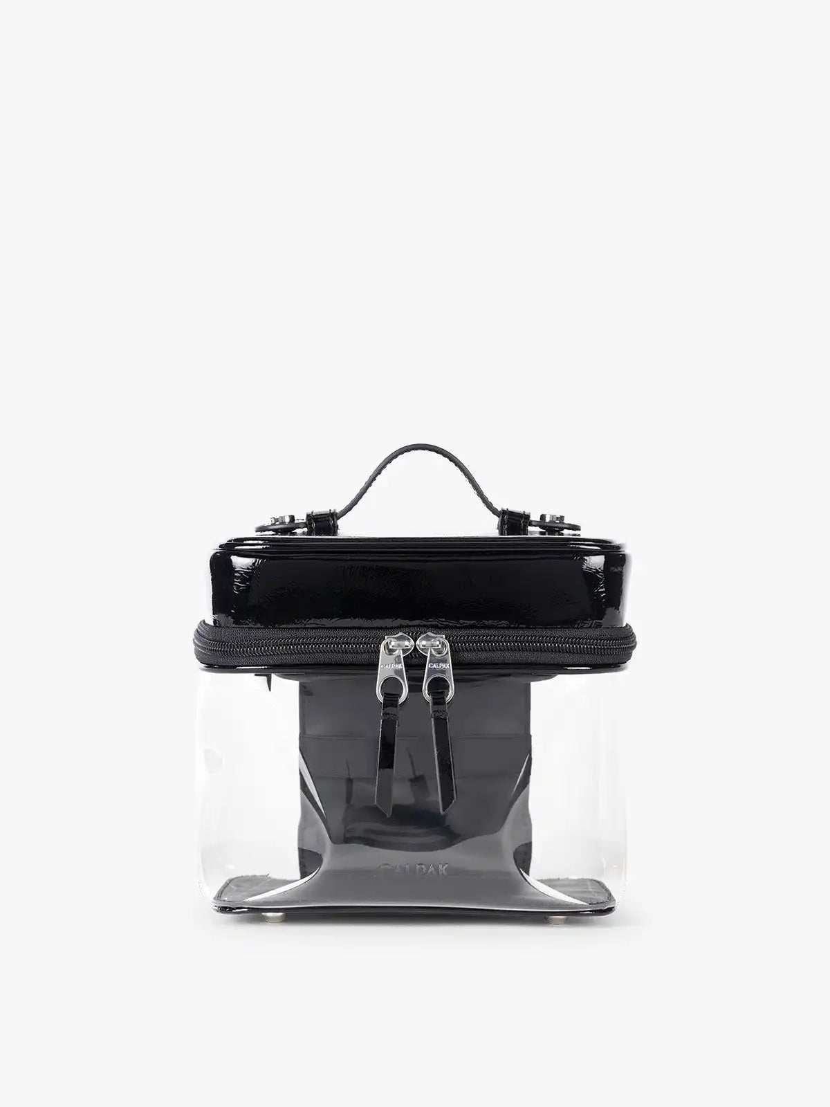 Clear Train Case with Top Compartment