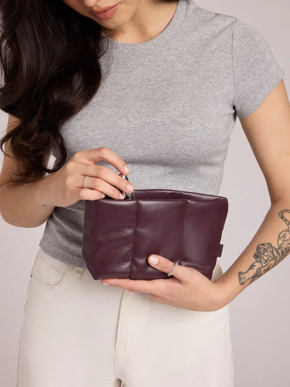 Luka 1-Quart Zip Pouch in Vegan Leather
