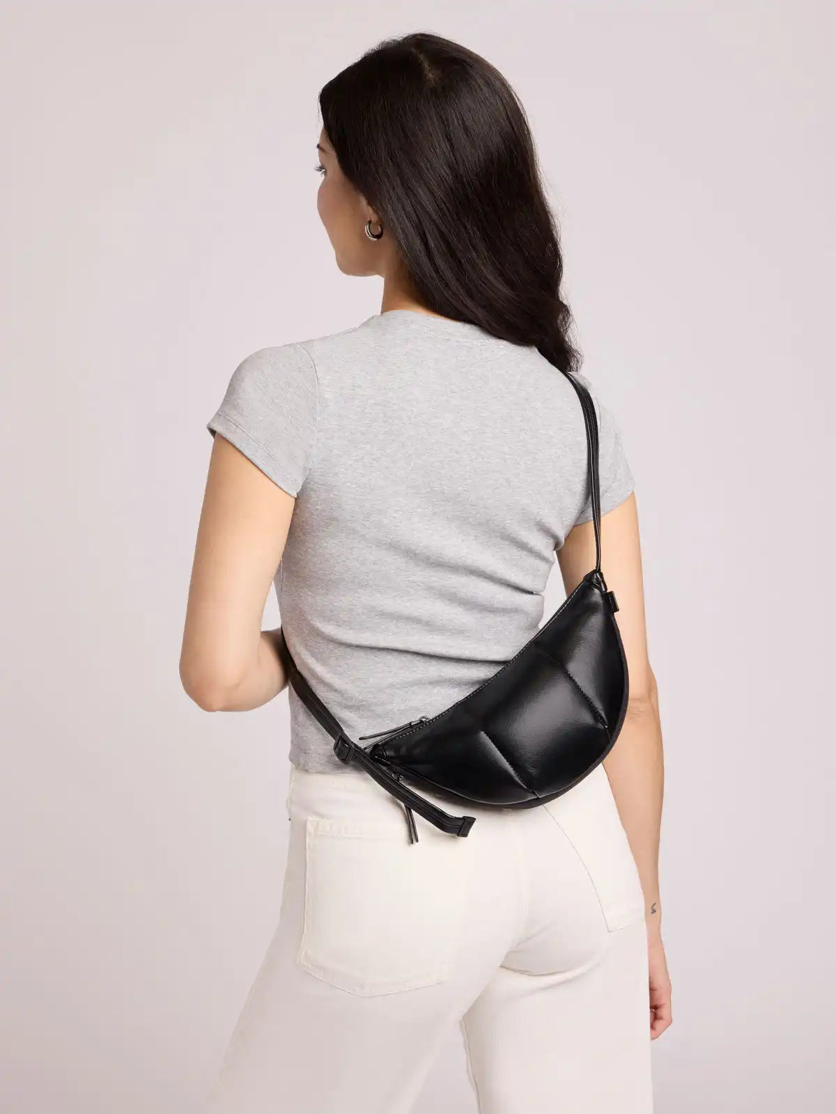 Luka Crescent Bag in Vegan Leather