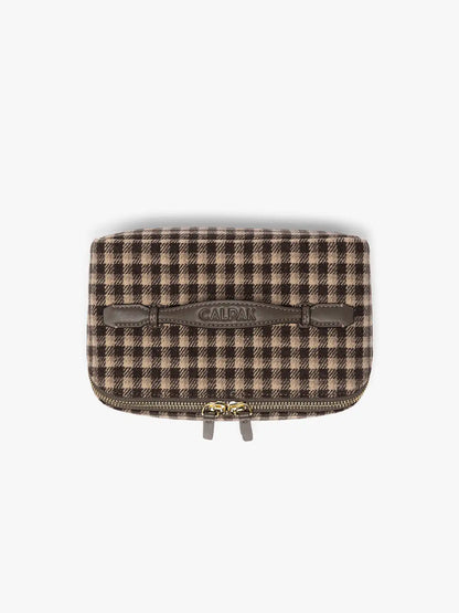 Colette Lay-Flat Toiletry Bag in Brushed Flannel