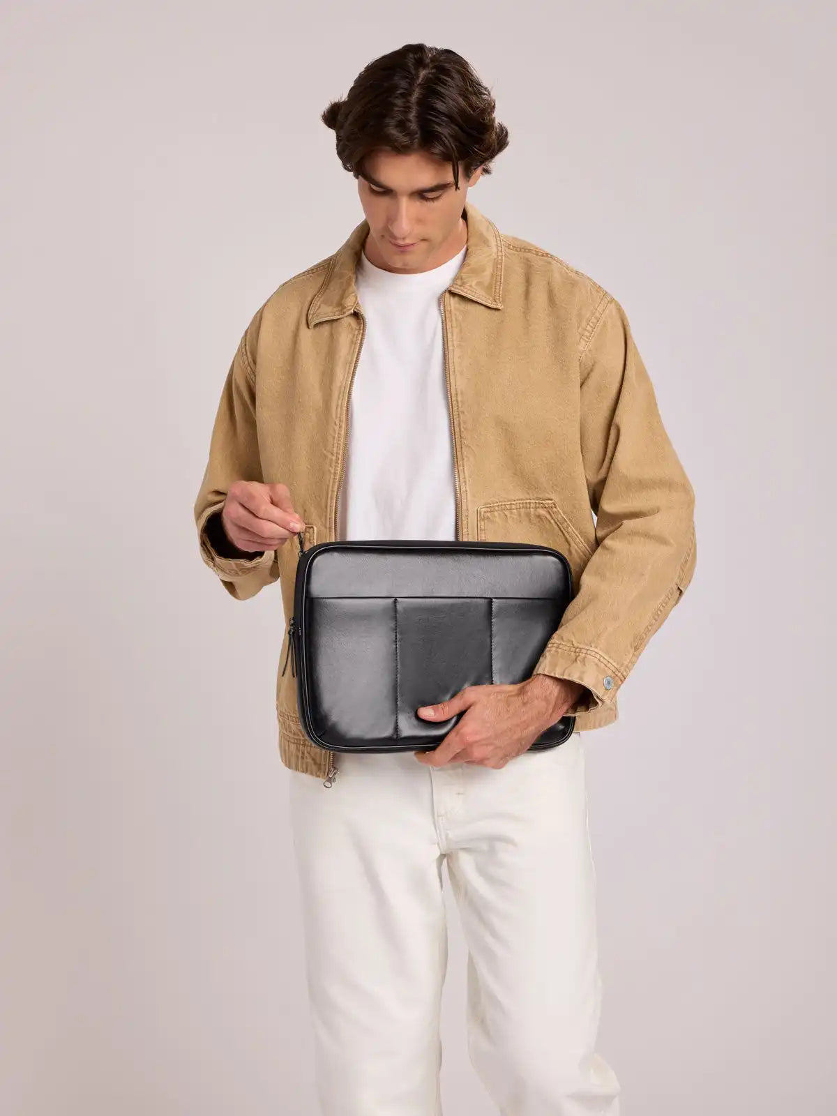 Luka 14" Padded Laptop Sleeve in Vegan Leather