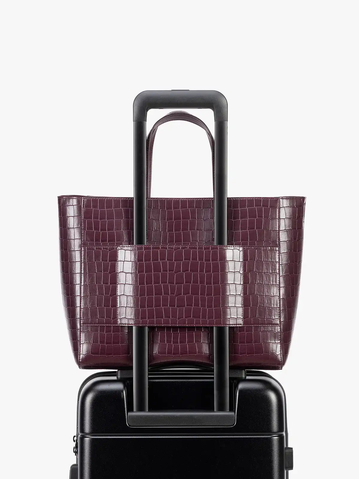 Haven 15" Laptop Tote Bag in Croc-Embossed
