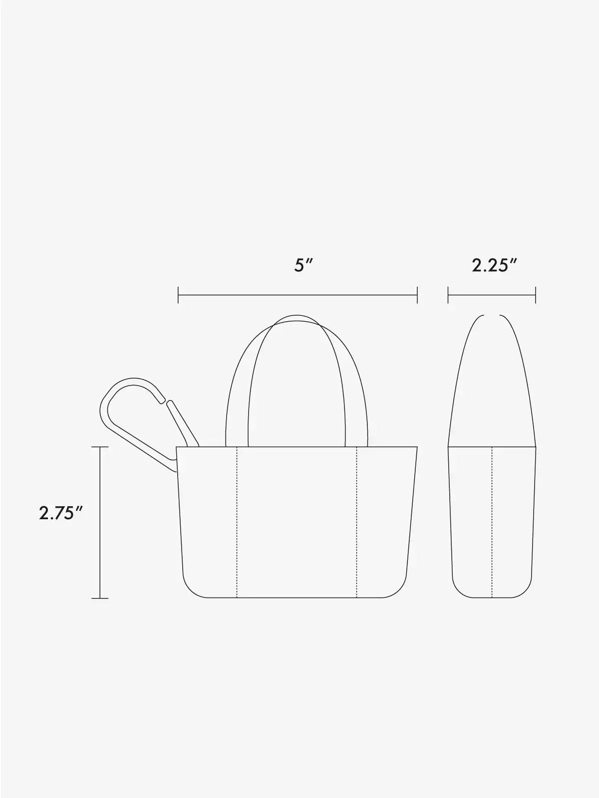 Luka Tote Zip Bag Charm in Vegan Leather