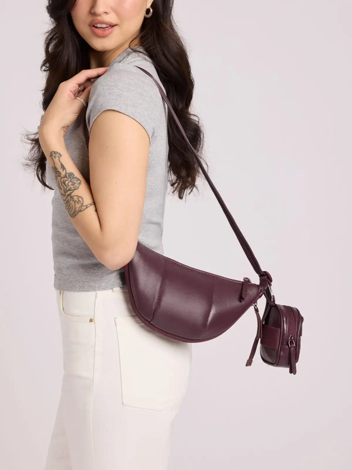 Luka Crescent Bag in Vegan Leather