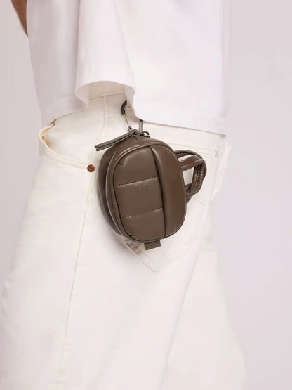 Luka Duffel Zip Bag Charm in Vegan Leather