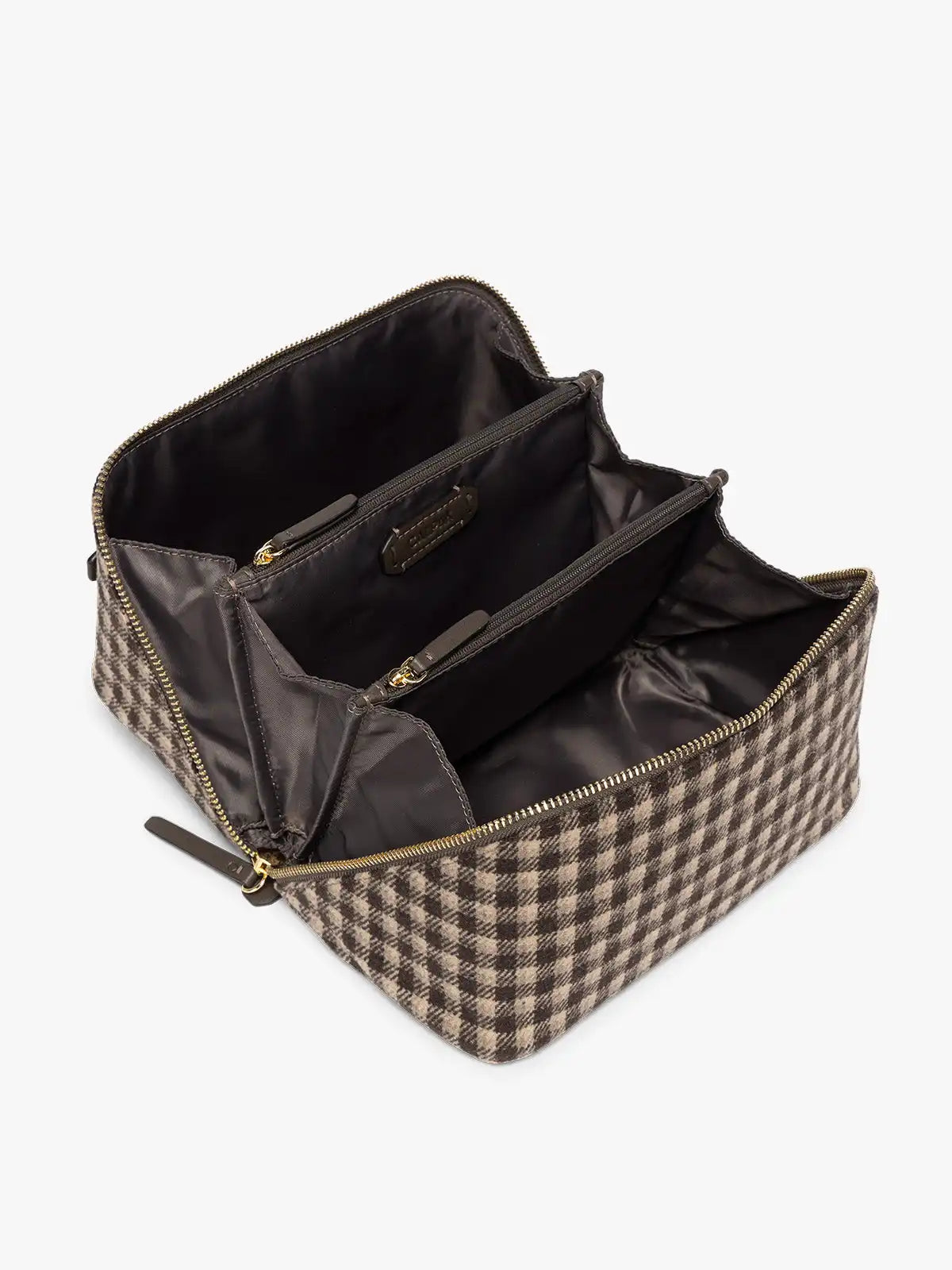 Colette Lay-Flat Toiletry Bag in Brushed Flannel