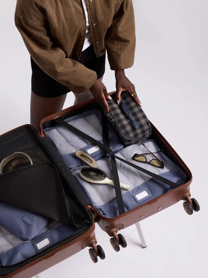 Colette Lay-Flat Toiletry Bag in Brushed Flannel