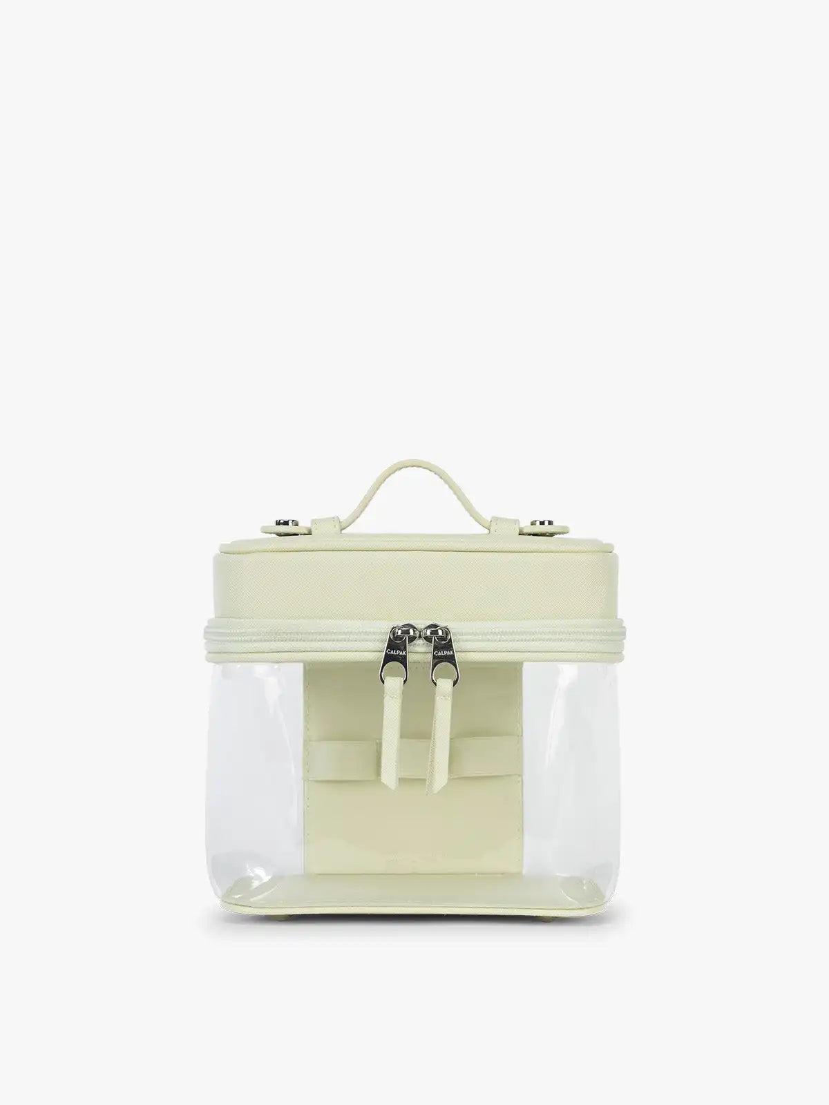 Clear Train Case with Top Compartment