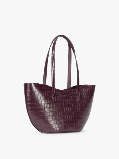 Haven Tulip Tote in Croc-Embossed