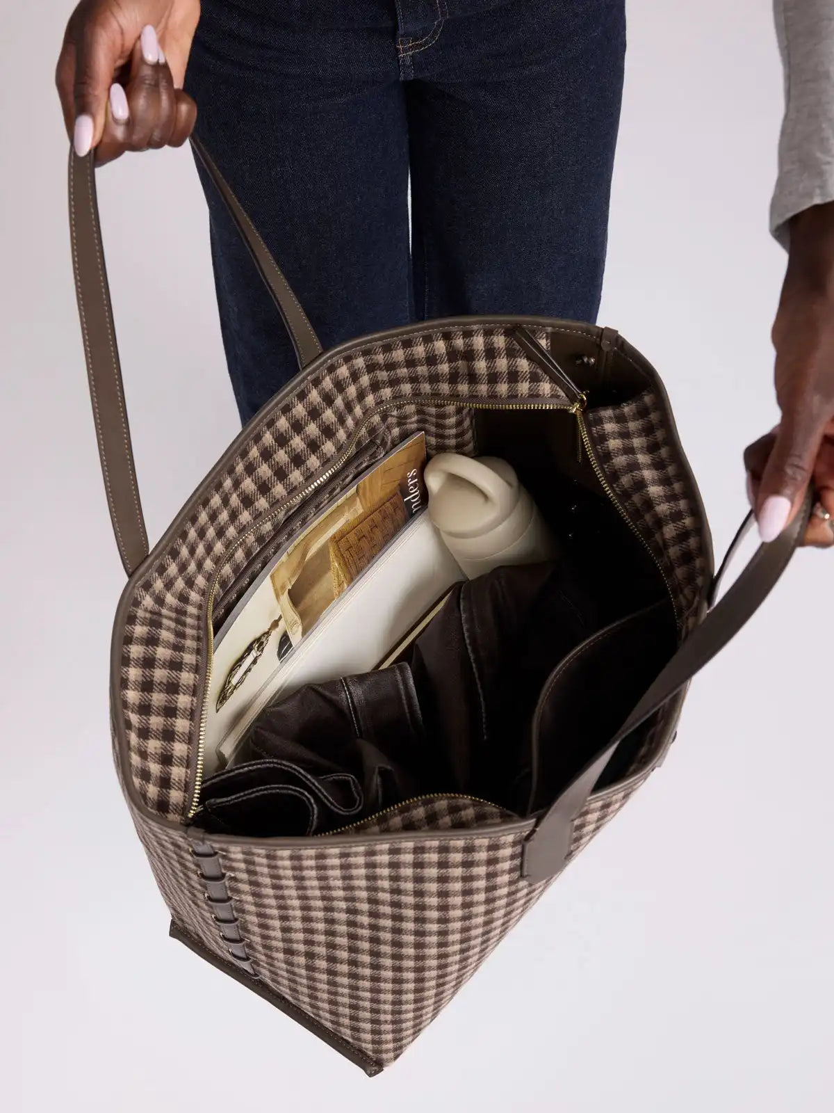 Colette 15" Laptop Tote in Brushed Flannel